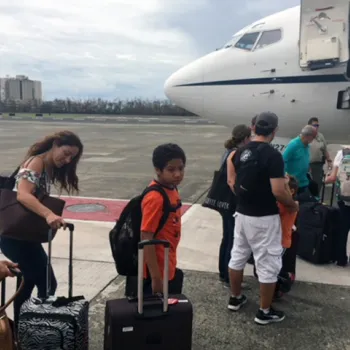 Families of federal probation officers leave Puerto Rico after Hurricane Maria.