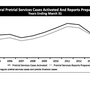 Federal Pretrial Services Cases Activated And Reports Prepared Years Ending March 31