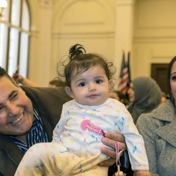 New citizens during the District of Maine's naturalization ceremony.