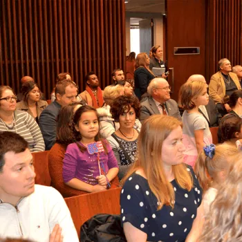 Ninety-eight new citizens from 32 countries took the Oath of Allegiance during a naturalization ceremony.