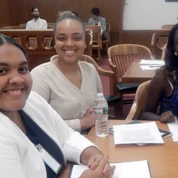 Nelson fellows prepare for their mock trial-capstone event in 2016.