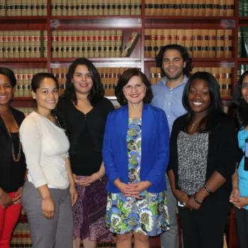 Lindsay Fellows visit with US Attorney Carmen Ortiz.