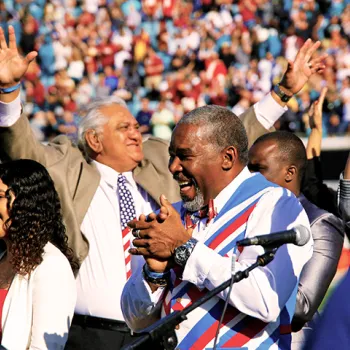 New citizens during a naturalization ceremony in Jacksonville, Florida.