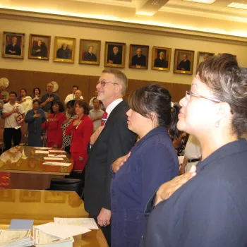 Taking the Oath of Citizenship is a heartfelt pledge...