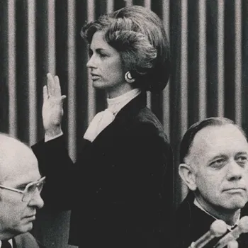 Image: Stephanie Seymour is sworn into the Tenth Circuit Court of Appeals in 1979. 