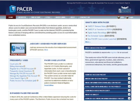 PACER website