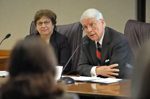 Judge Thomas Hogan leads regular meetings with AO senior staff.