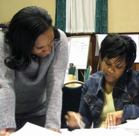 Image of two women reading