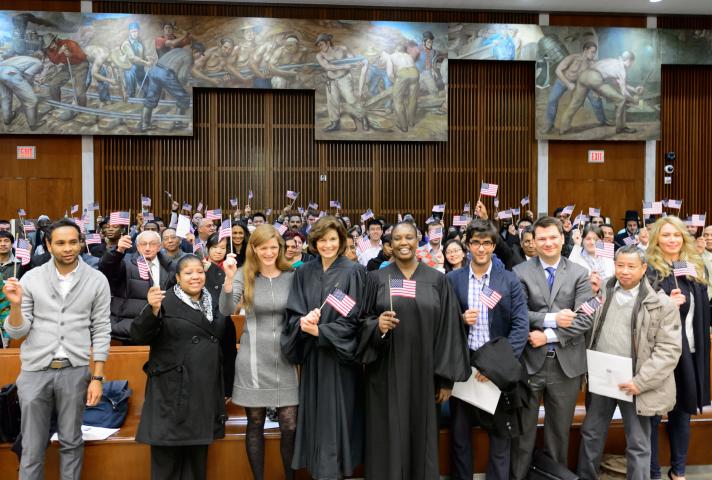 Ambassador Helps Welcome New Citizens in Brooklyn United States