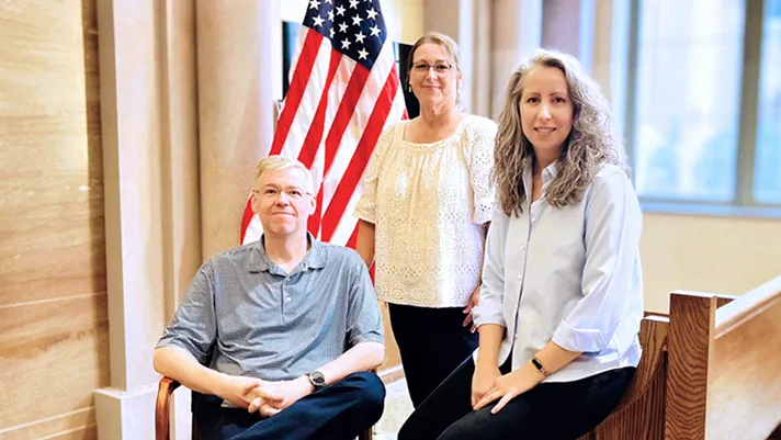 Photo of three employees of the Western District of Oklahoma Bankruptcy Court.