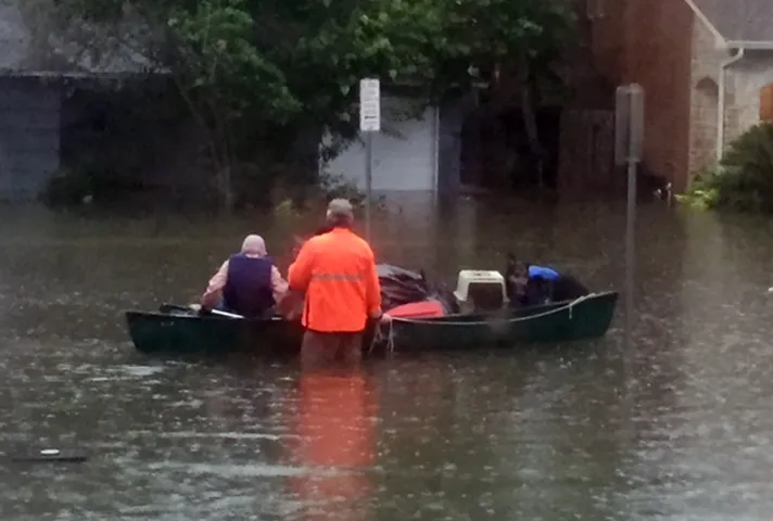 Judge Costa rescued by boat by court security officer Jack Simmons.