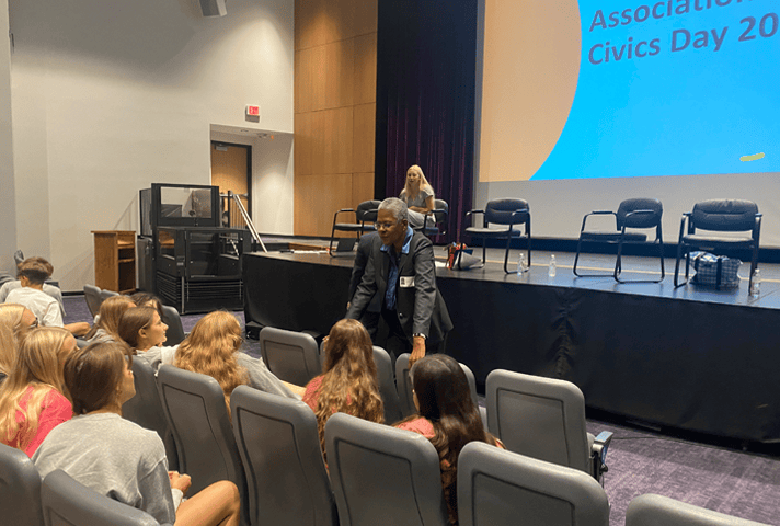 U.S. Magistrate Judge Lajuana M. Counts has candid conversations about the Constitution with students, as a part of the Federal Bar Association’s annual Civics Day.